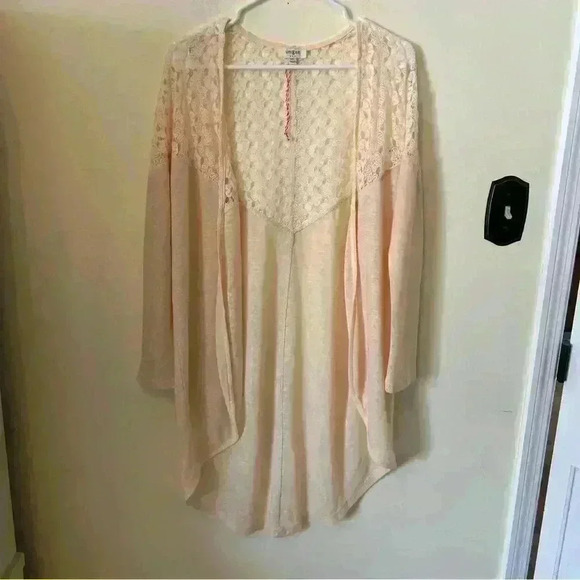 Umgee Lace Crochet Cartigan Size M/L - Picture 2 of 10
